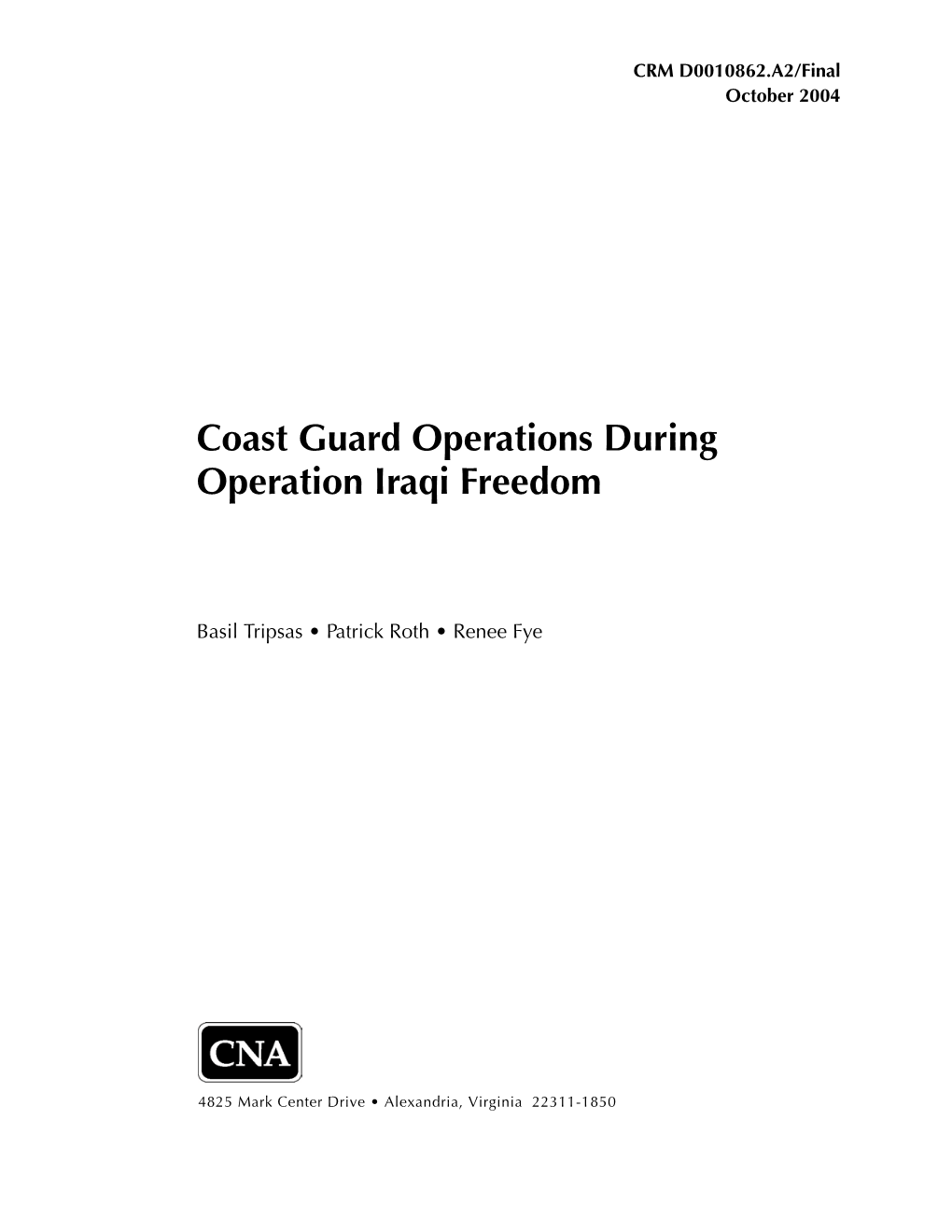 Coast Guard Operations During Operation Iraqi Freedom