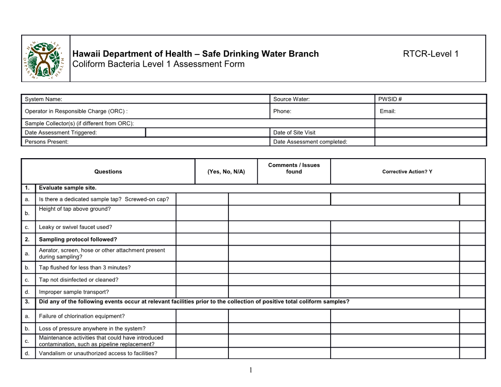 RTCR-Level 1 Assessment.Rev.3 1/19/16