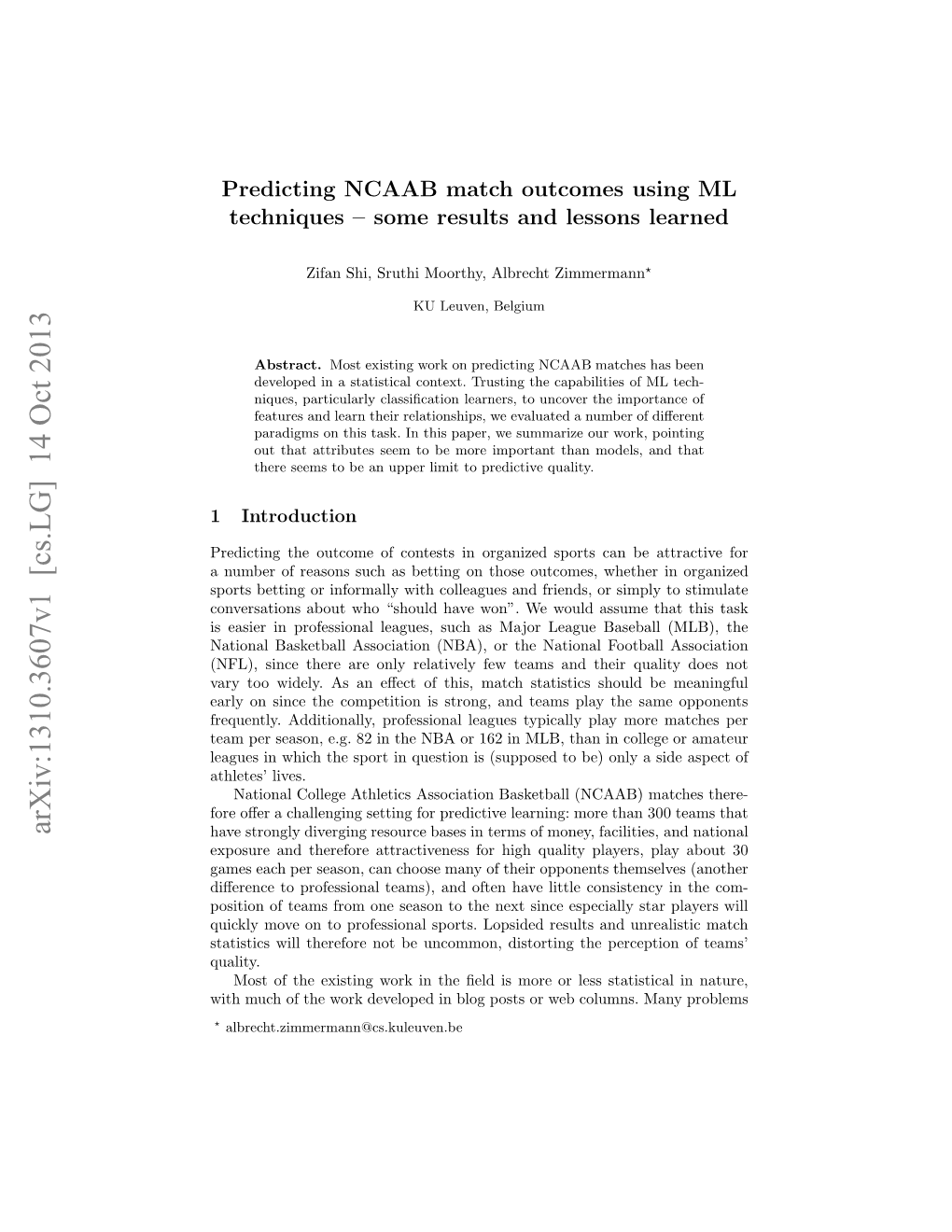 Predicting College Basketball Match Outcomes Using Machine Learning