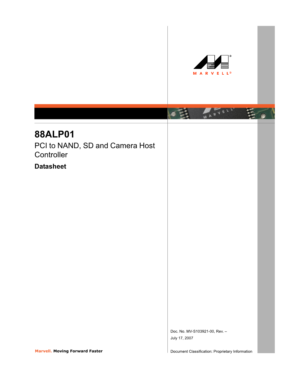 88ALP01 PCI to NAND, SD and Camera Host Controller Datasheet