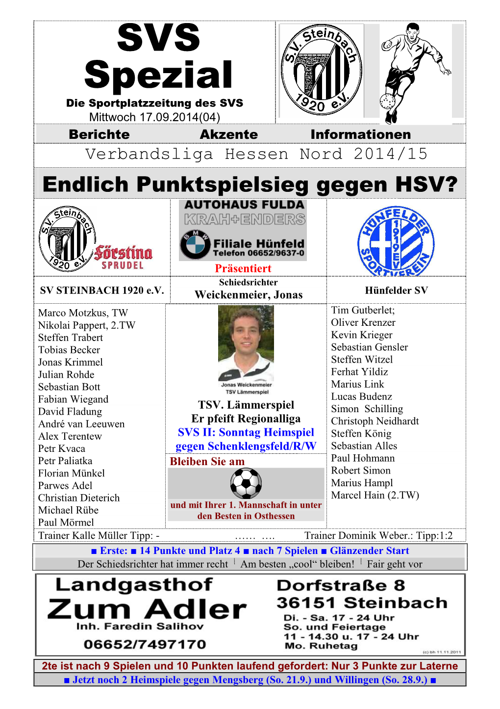 1Te Ff SVS-Huenfeld A5 Broschuere 17.9.14