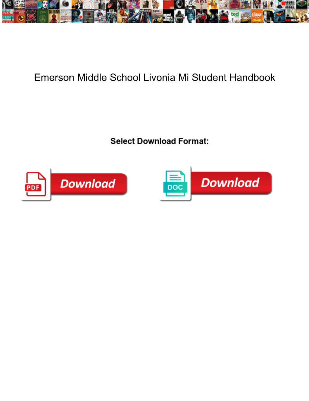 Emerson Middle School Livonia Mi Student Handbook