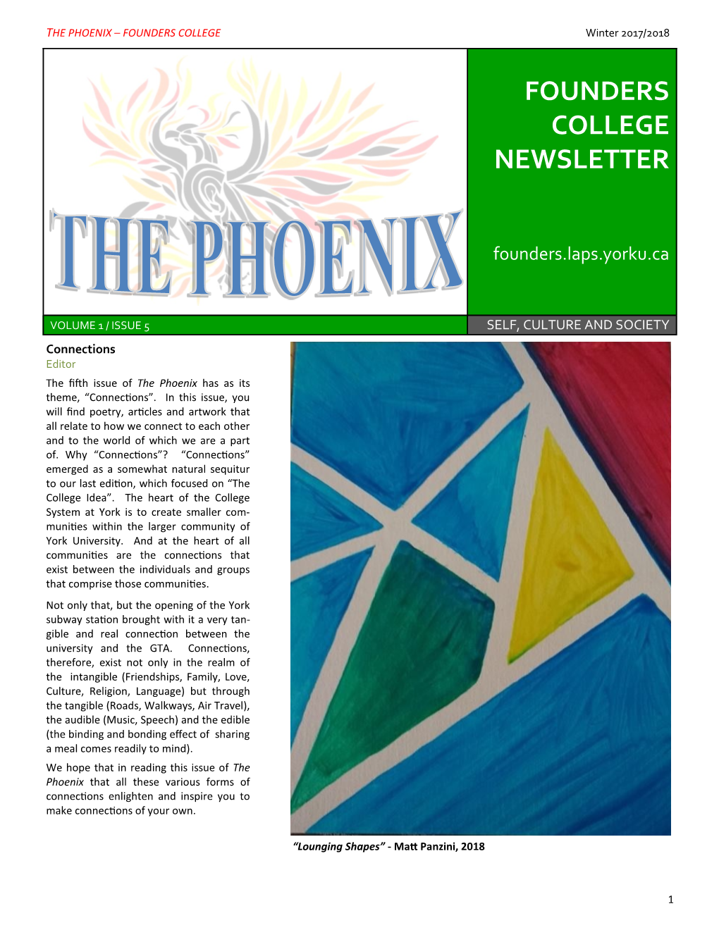 Founders College Newsletter