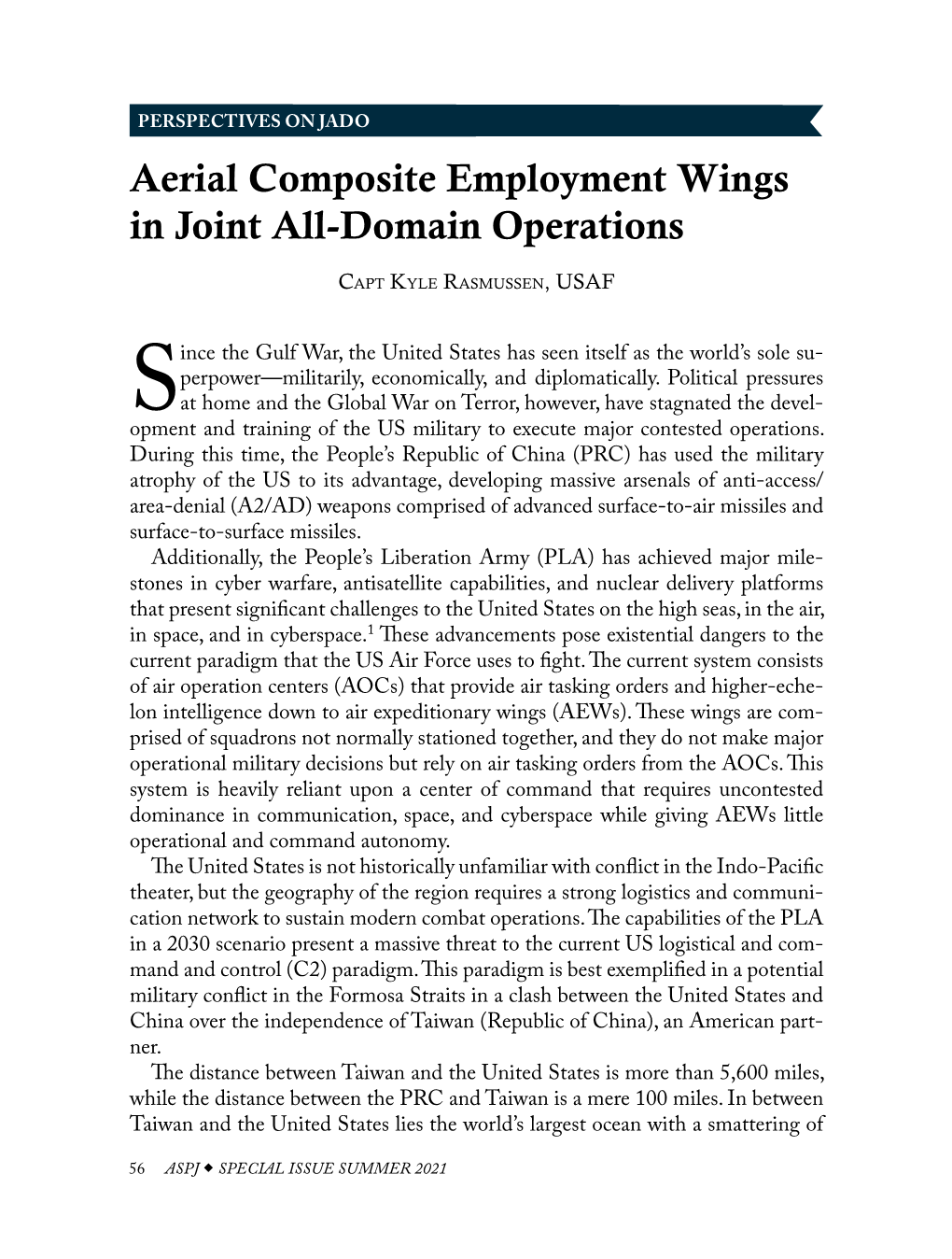 Aerial Composite Employment Wings in Joint All-Domain Operations