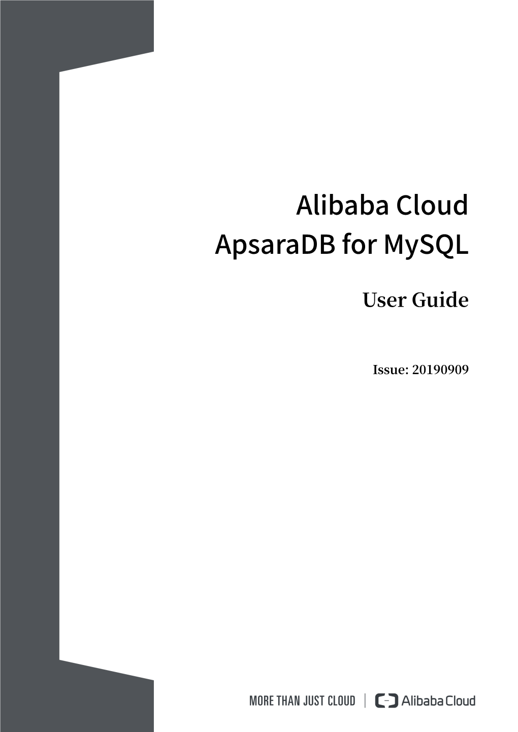 Alibaba Cloud Apsaradb for Mysql