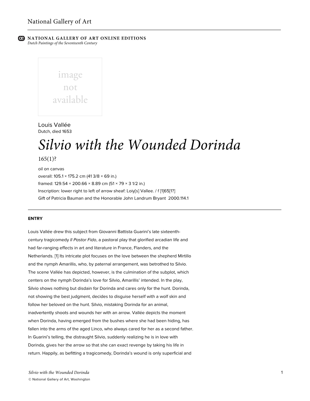Silvio with the Wounded Dorinda