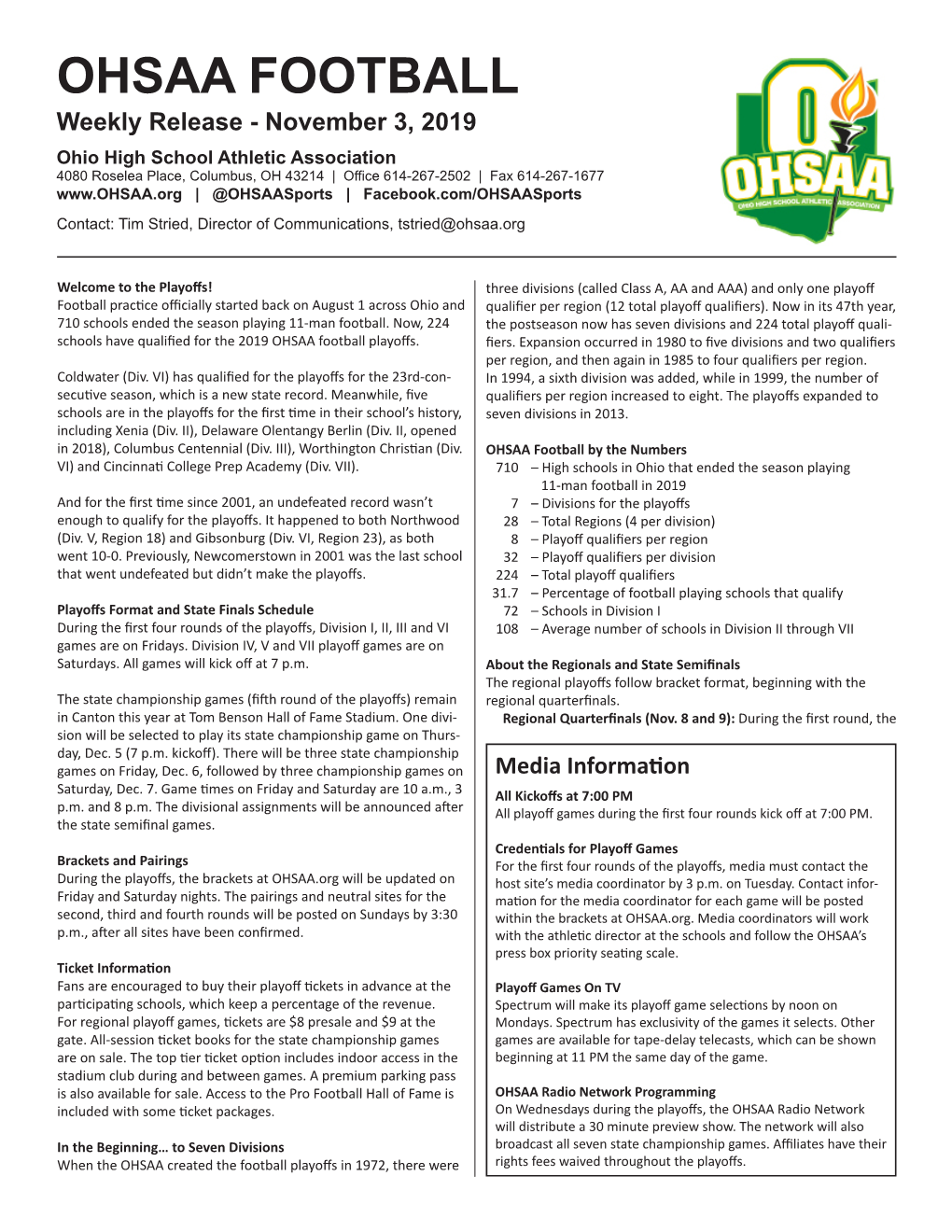 Ohsaa Football