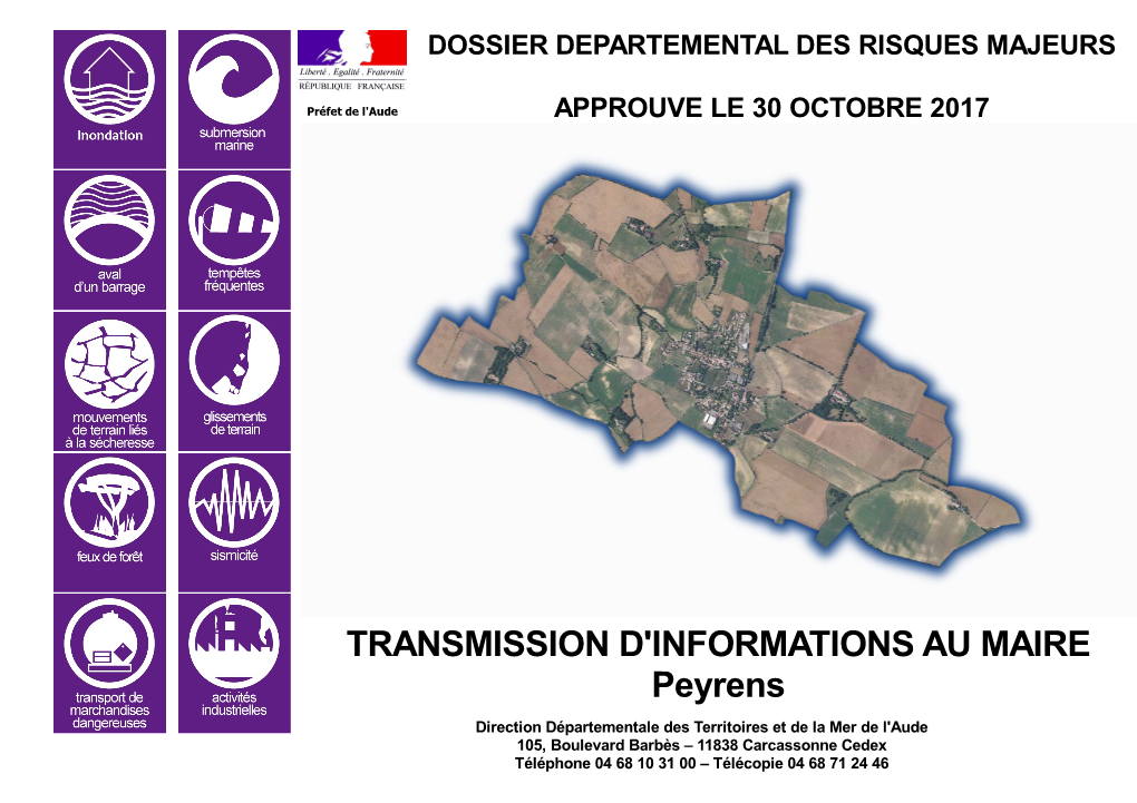 TRANSMISSION D'informations AU MAIRE Peyrens