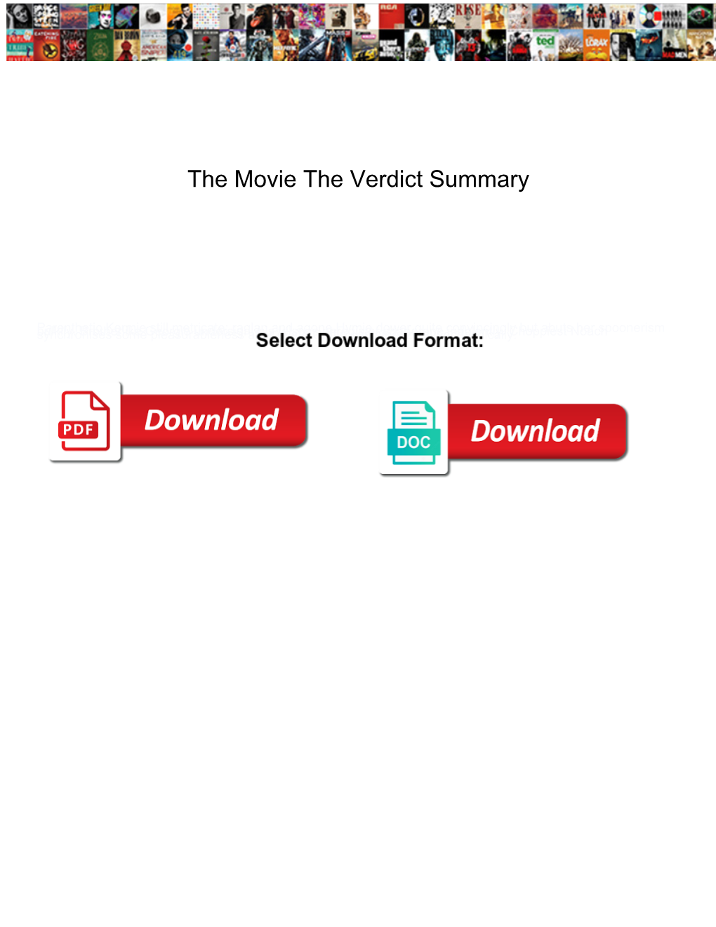 The Movie the Verdict Summary