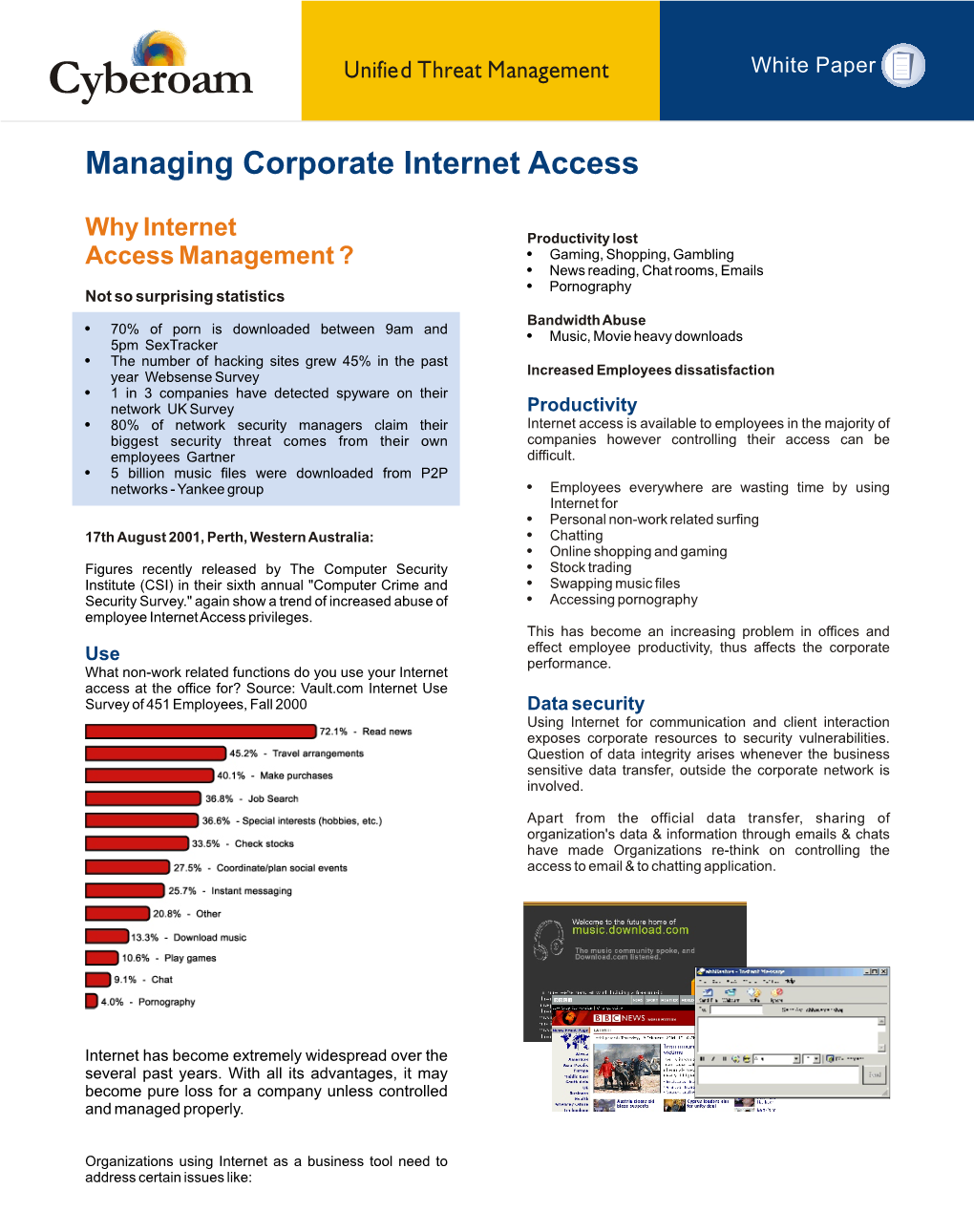 Managing Corporate Internet Access
