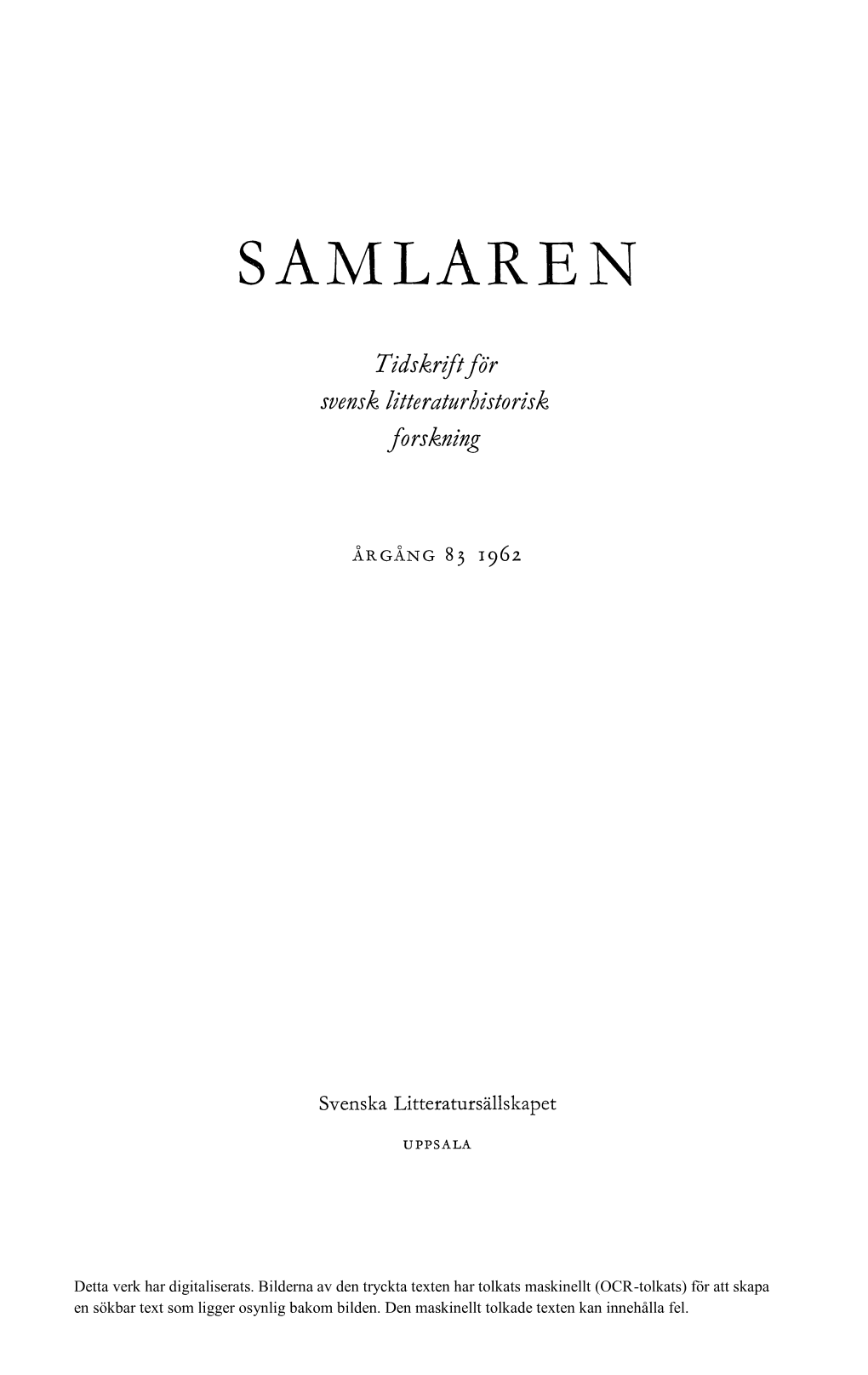 Svensk Litteraturhistorisk Bibliografi 79
