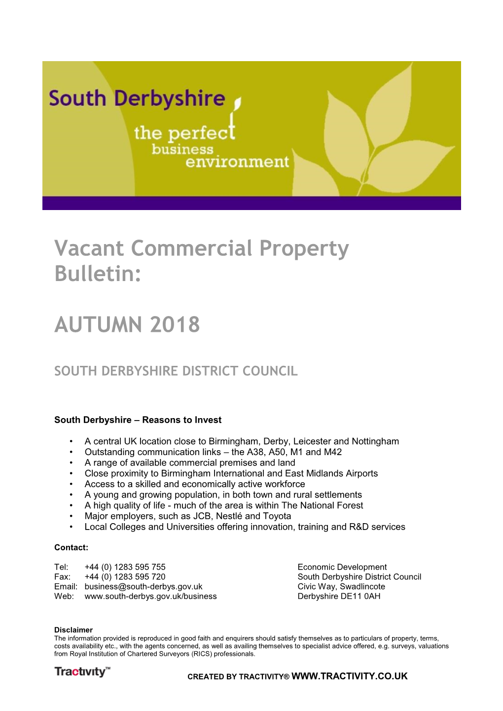 Vacant Commercial Property Bulletin