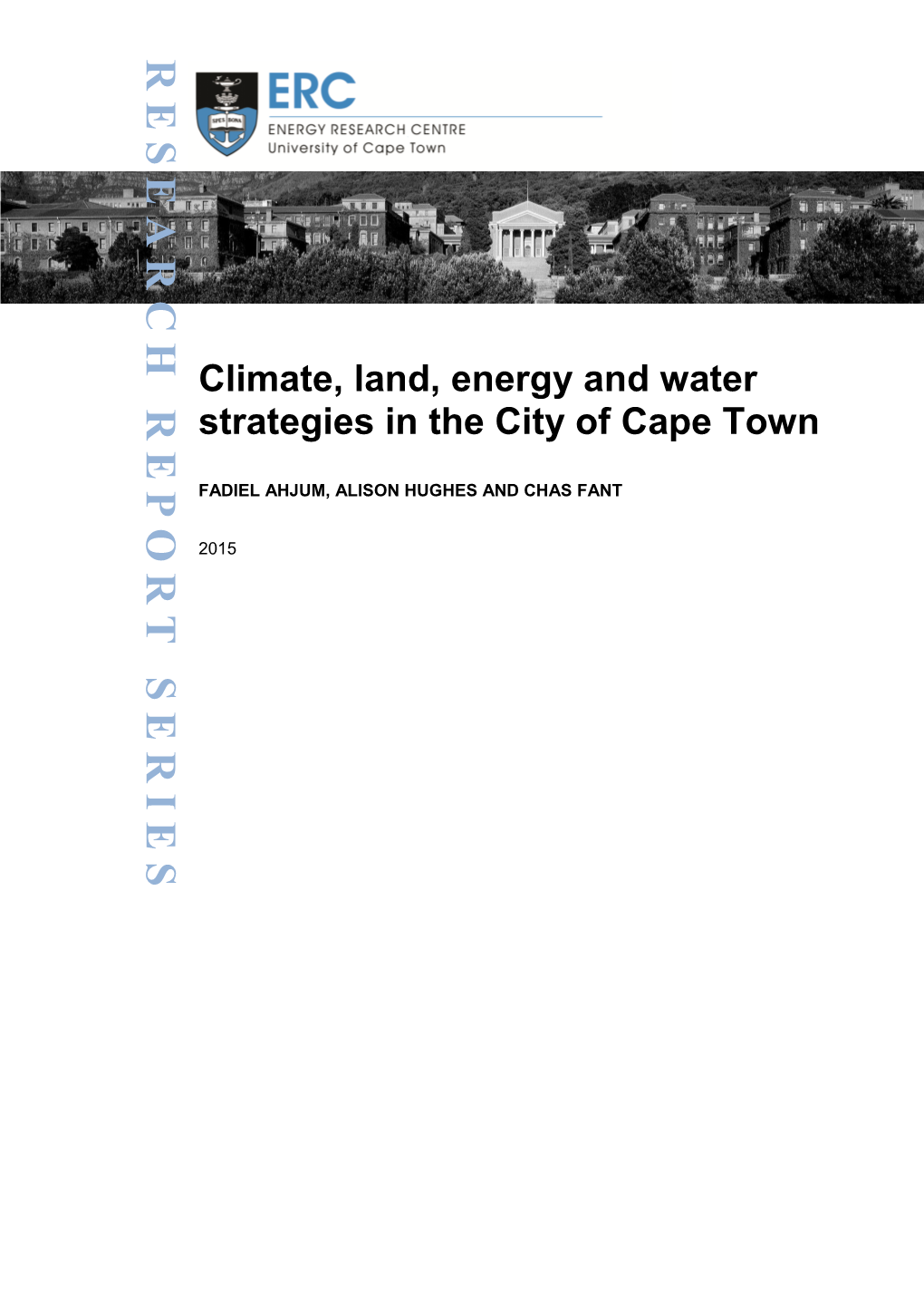 Page 1 Climate, Land, Energy and Water Strategies in the City of Cape