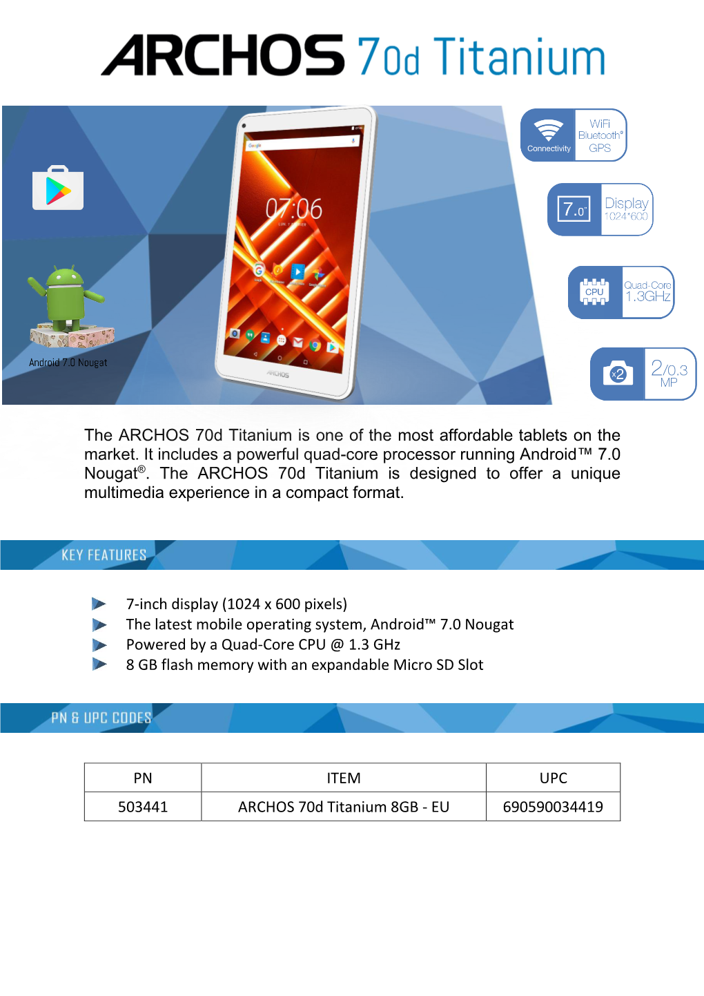 The ARCHOS 70D Titanium Is One of the Most Affordable Tablets on the Market