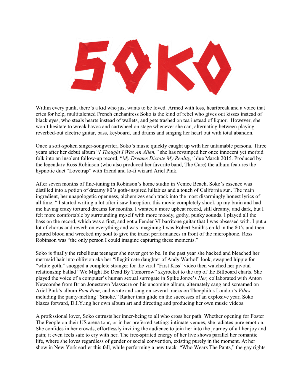 Soko Final Press Edit