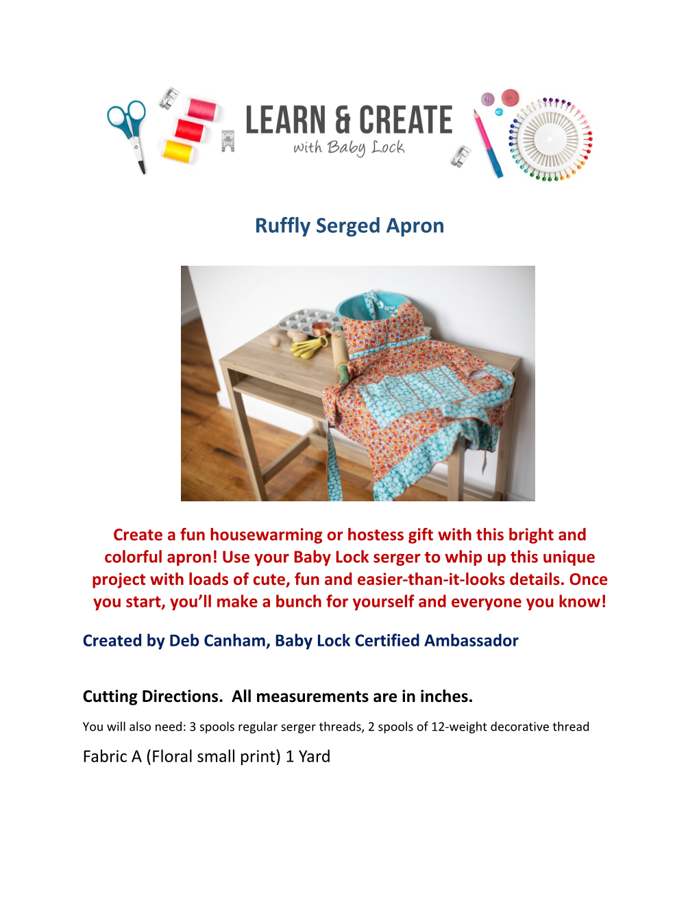 Ruffly Serged Apron