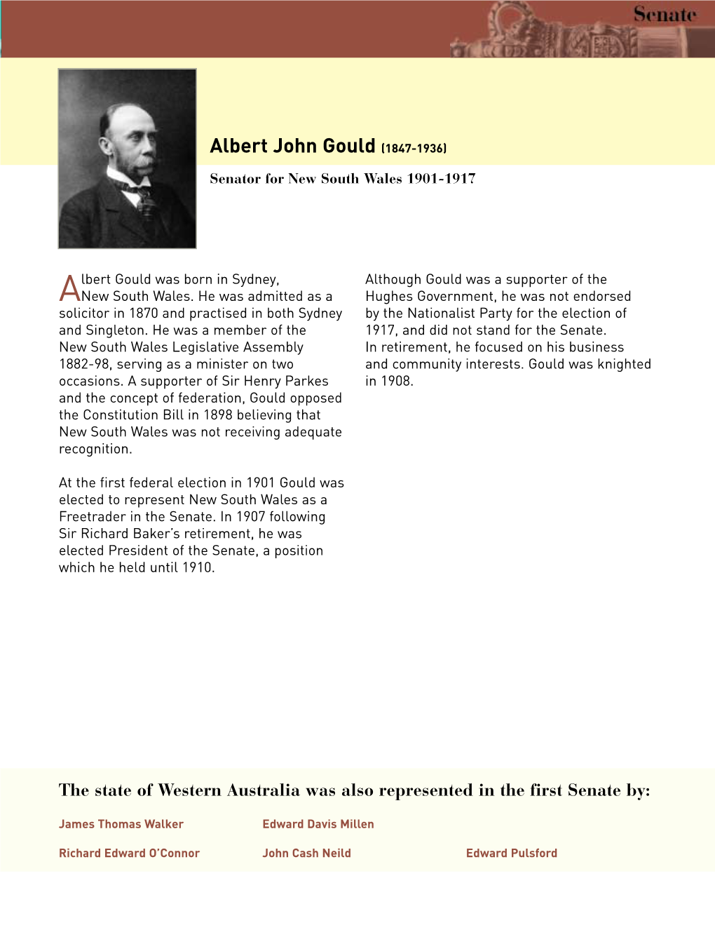 Biography Albert John Gould