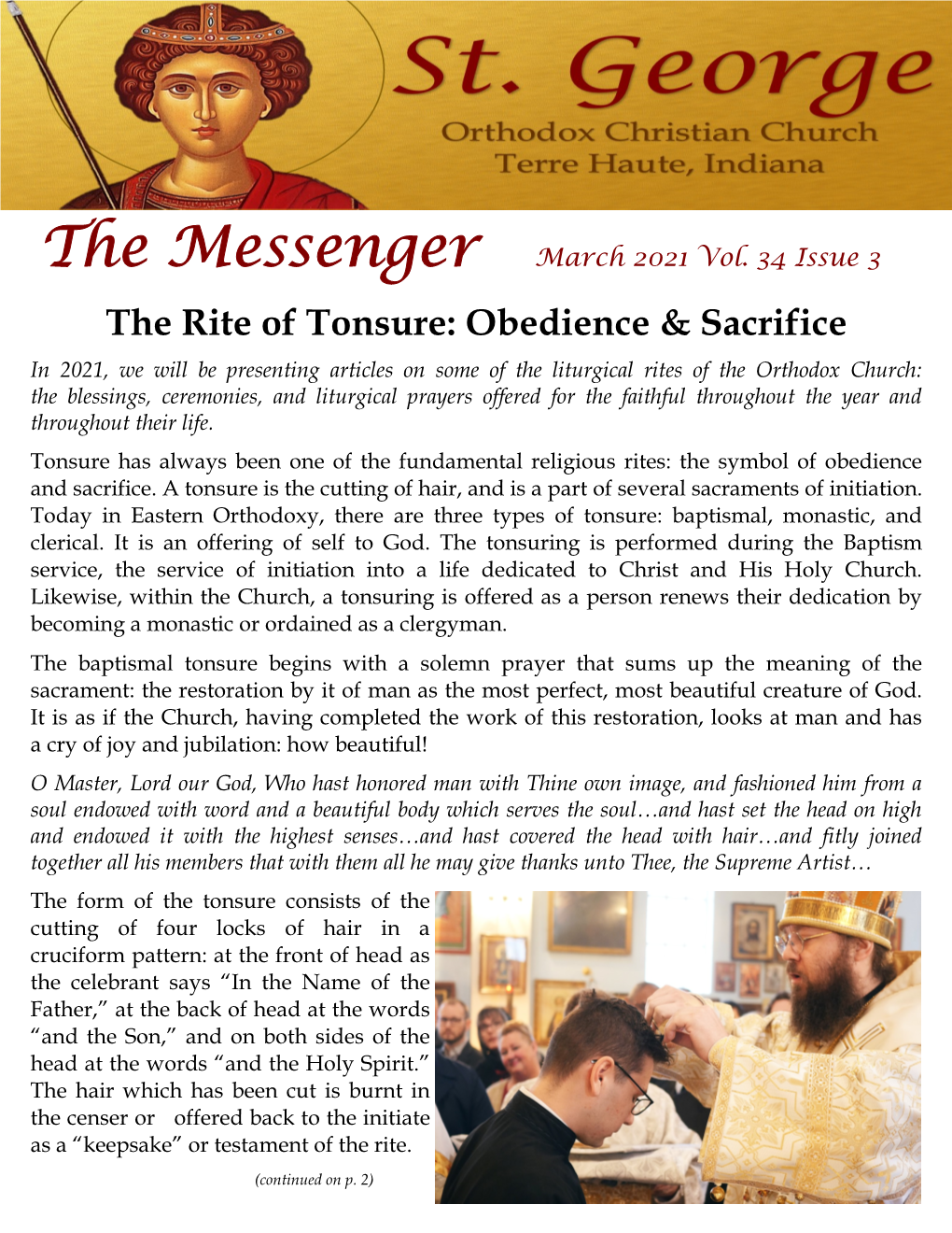 The Rite of Tonsure: Obedience & Sacrifice