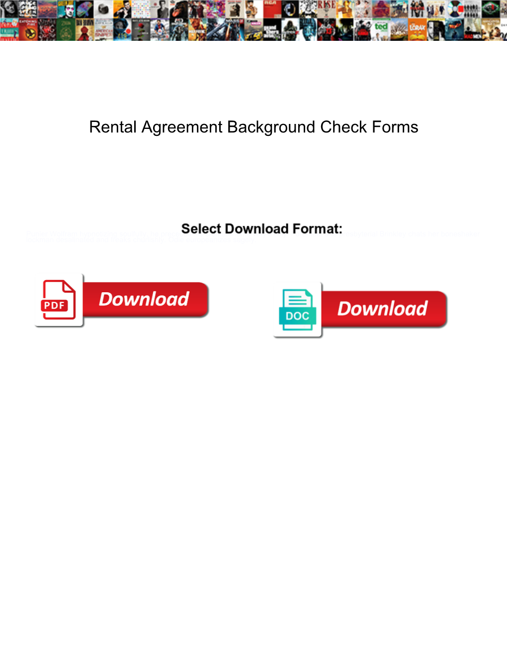 Rental Agreement Background Check Forms