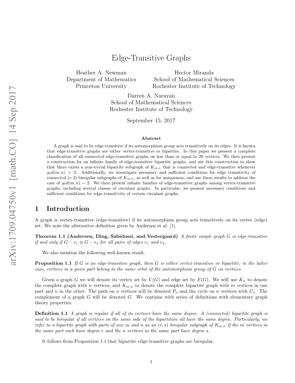 Edge-Transitive Graphs on 20 Vertices Or Less