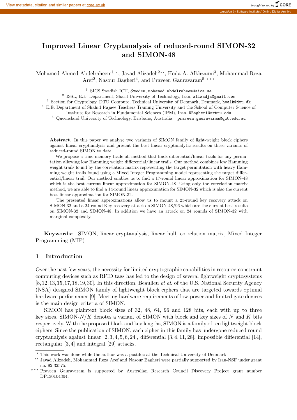 Improved Linear Cryptanalysis of Reduced-Round SIMON-32 and SIMON-48