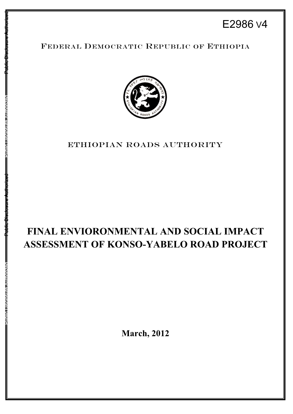 Environmental and Social Impact Assessment (Esia) Study