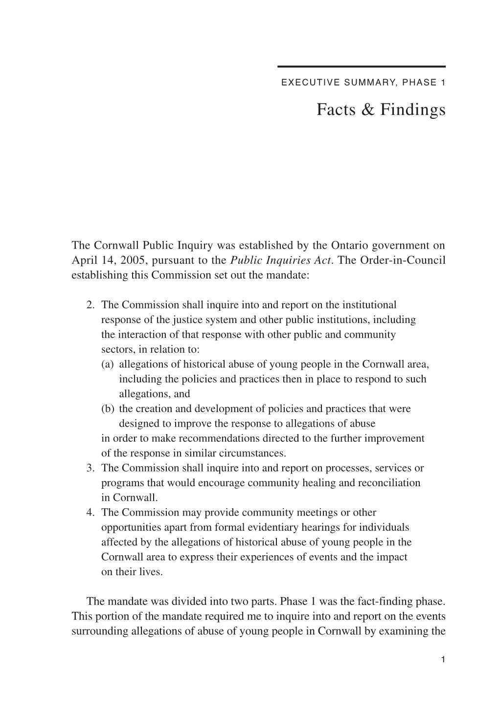 Report of the Cornwall Public Inquiry