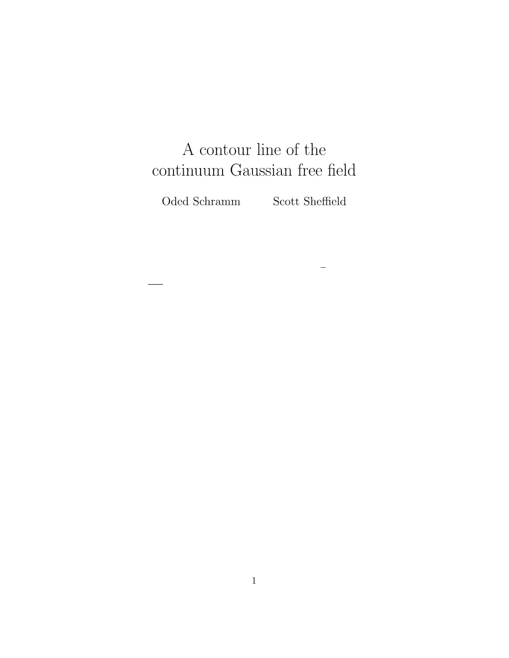 A Contour Line of the Continuum Gaussian Free Field