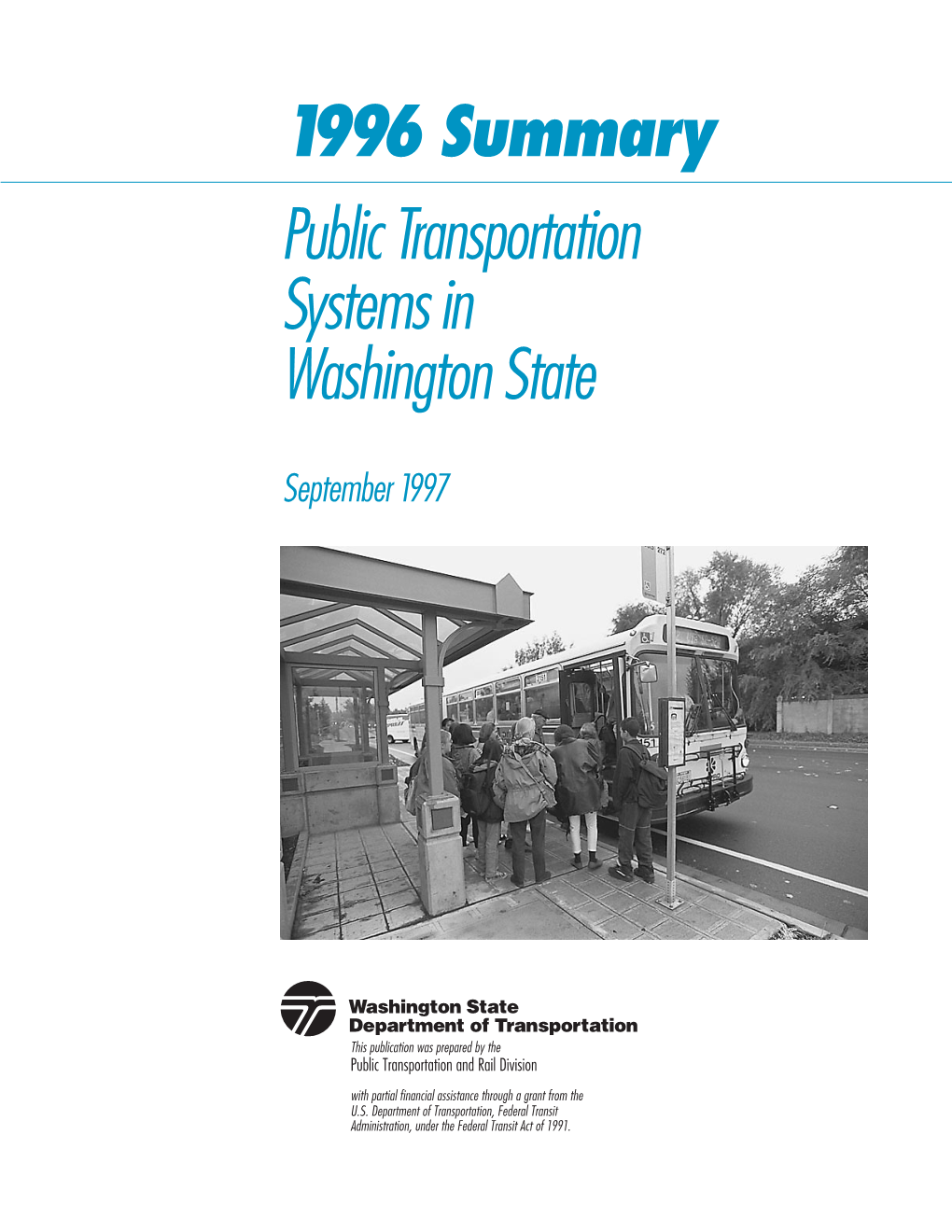 1996 Summary Public Transportation Systems in Washington State