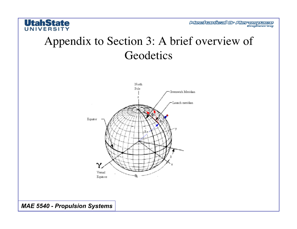 Appendix to Section 3: a Brief Overview of Geodetics