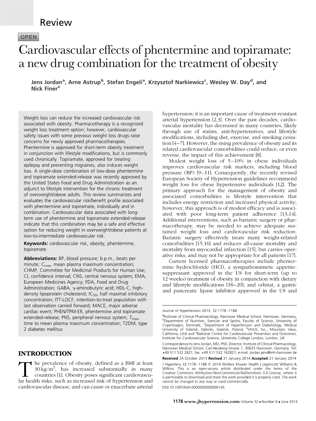 Cardiovascular Effects of Phentermine and Topiramate: a New Drug Combination for the Treatment of Obesity