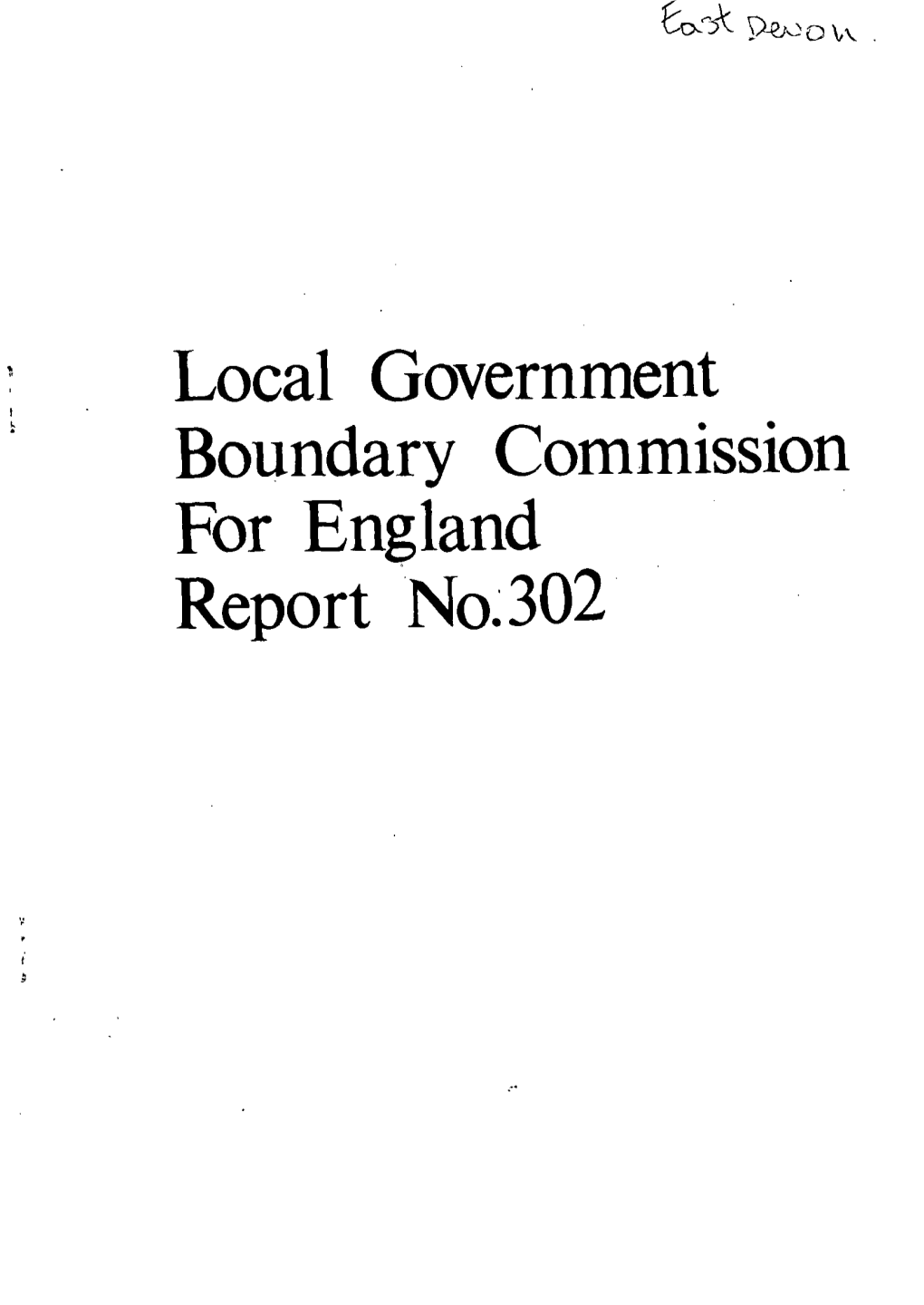 Local Government Boundary Commission for England Report No