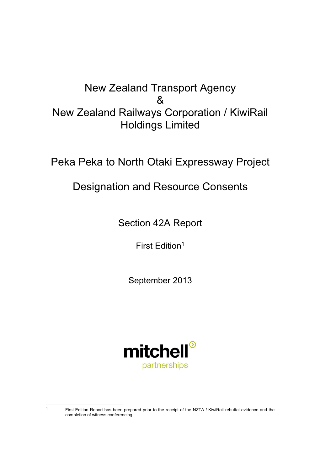 New Zealand Transport Agency & New Zealand Railways Corporation