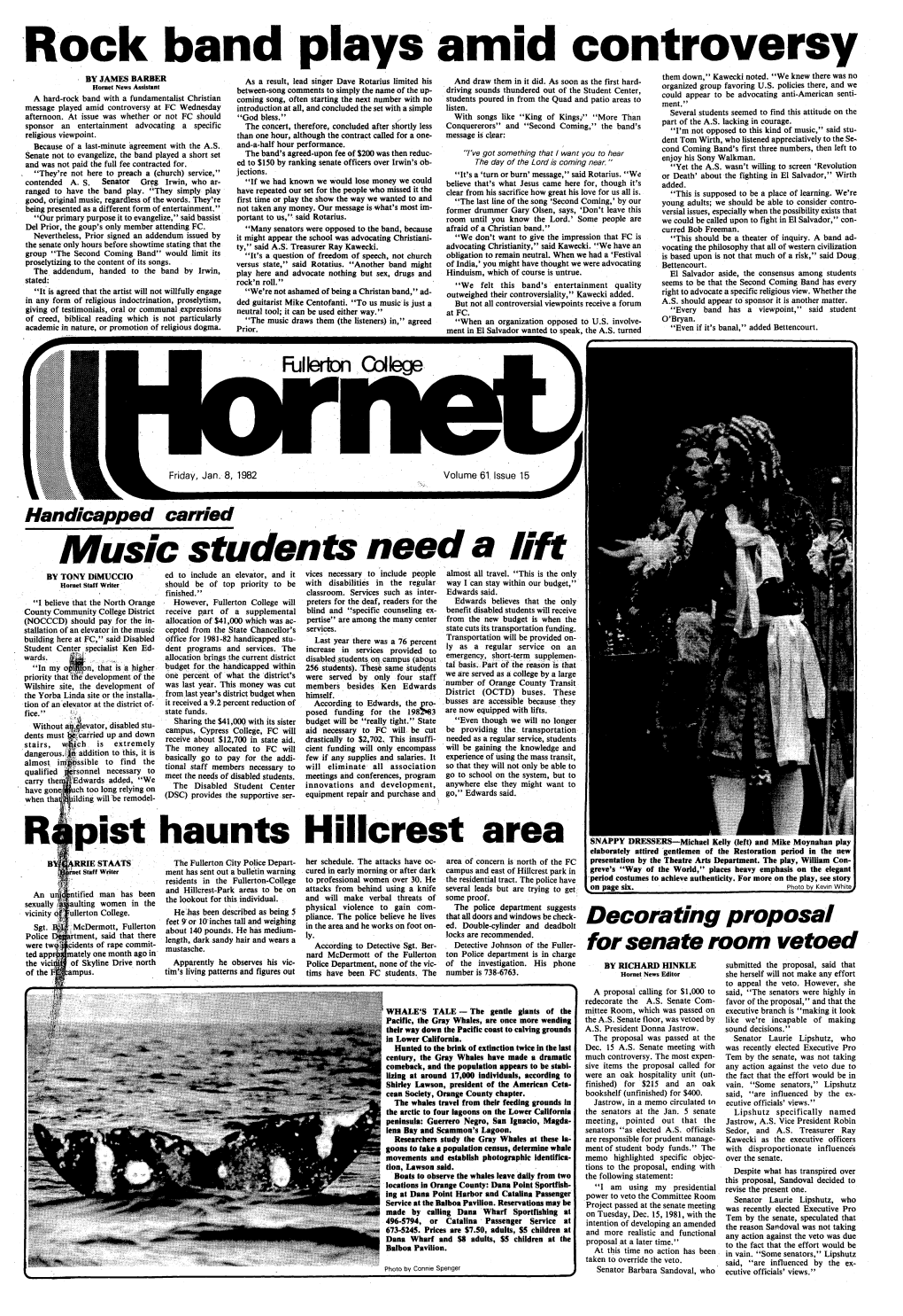 The Hornet, 1923 - 2006 - Link Page Previous Volume 61, Issue 14 Next Volume 61, Issue 16