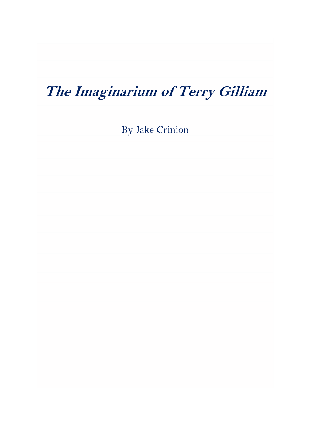 The Imaginarium of Terry Gilliam