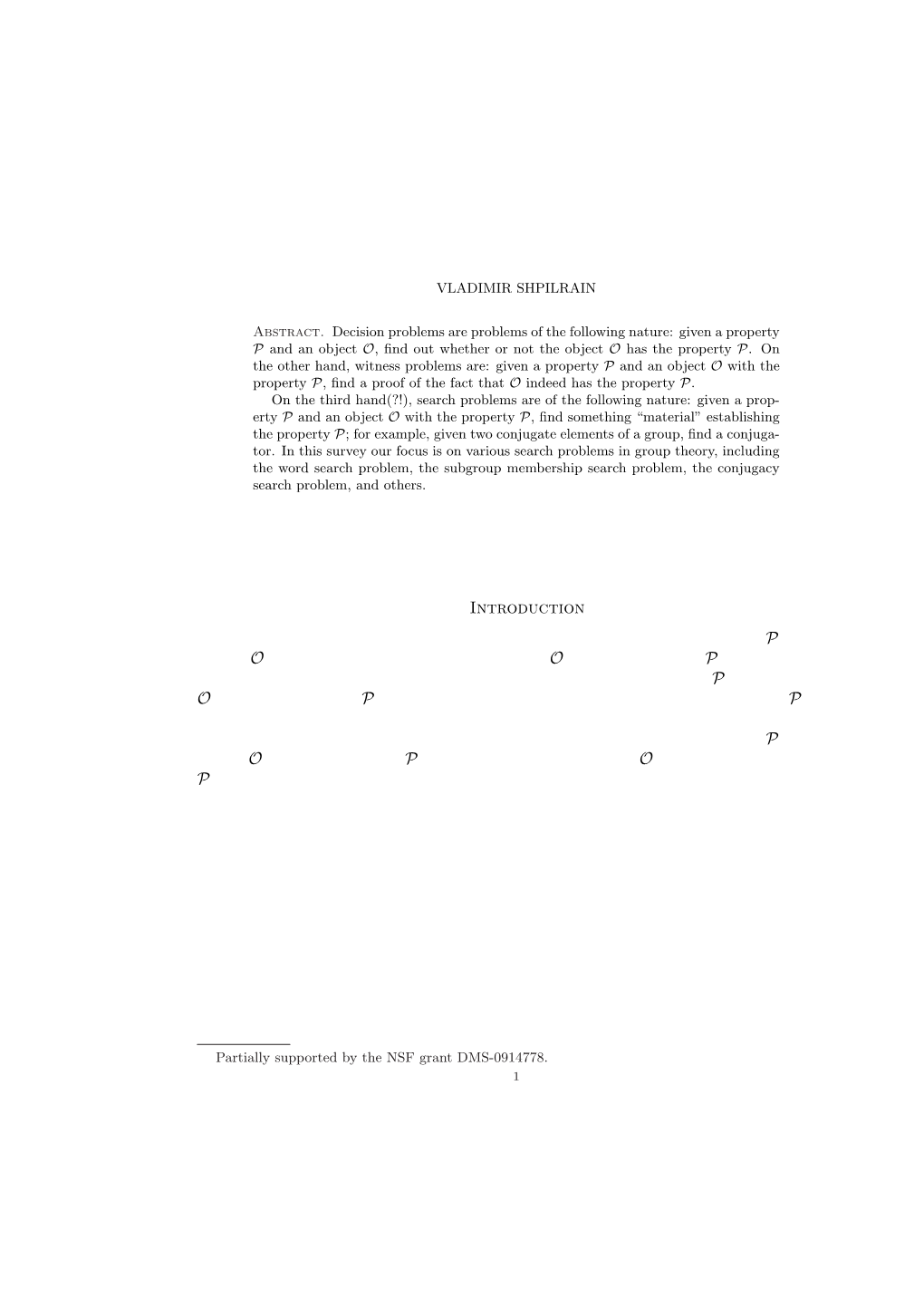 Search and Witness Problems in Group Theory