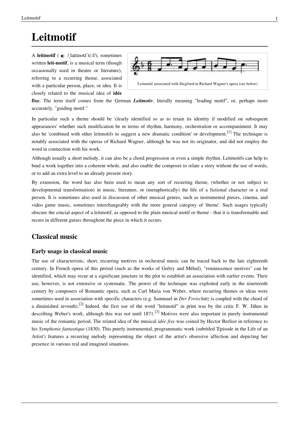 Leitmotif 1 Leitmotif