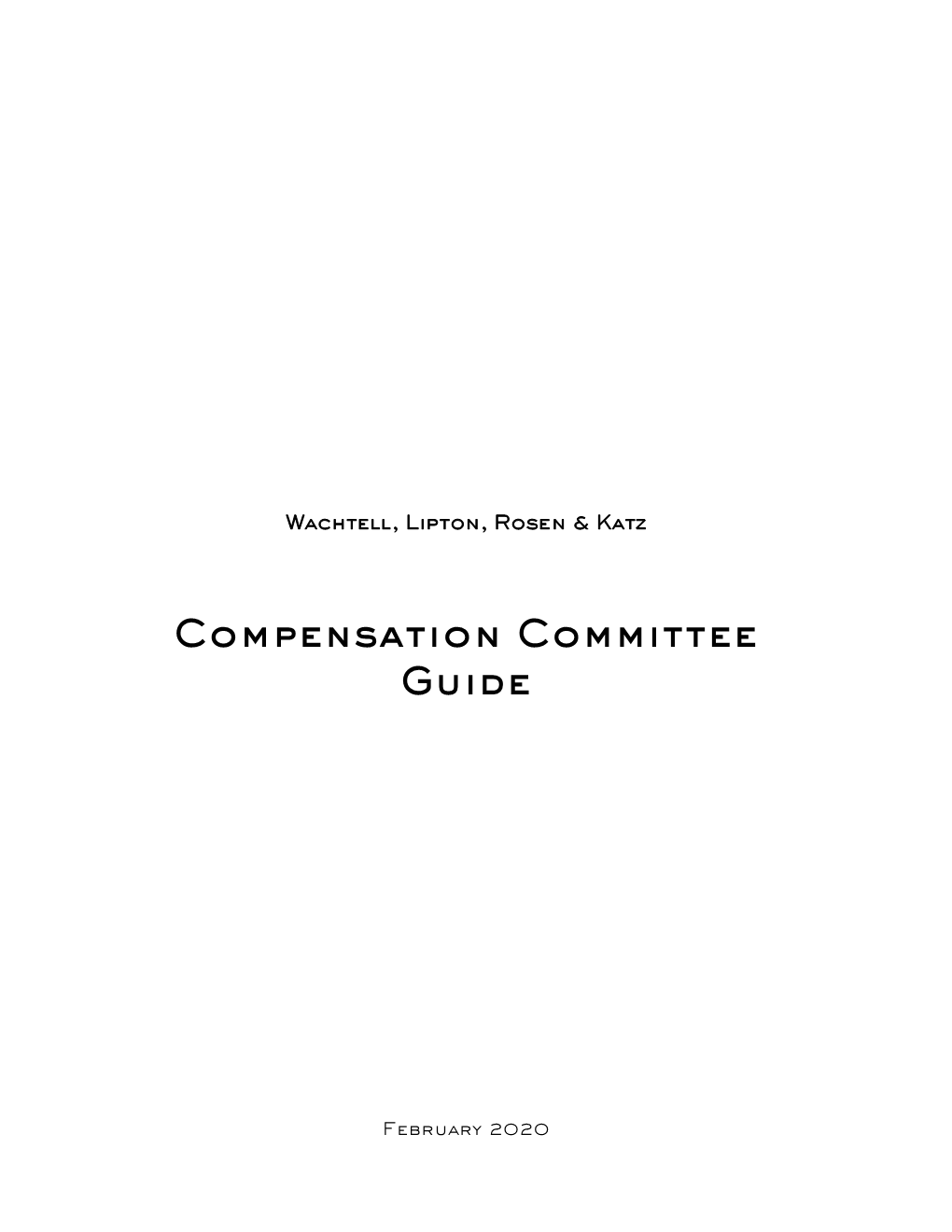 Compensation Committee Guide