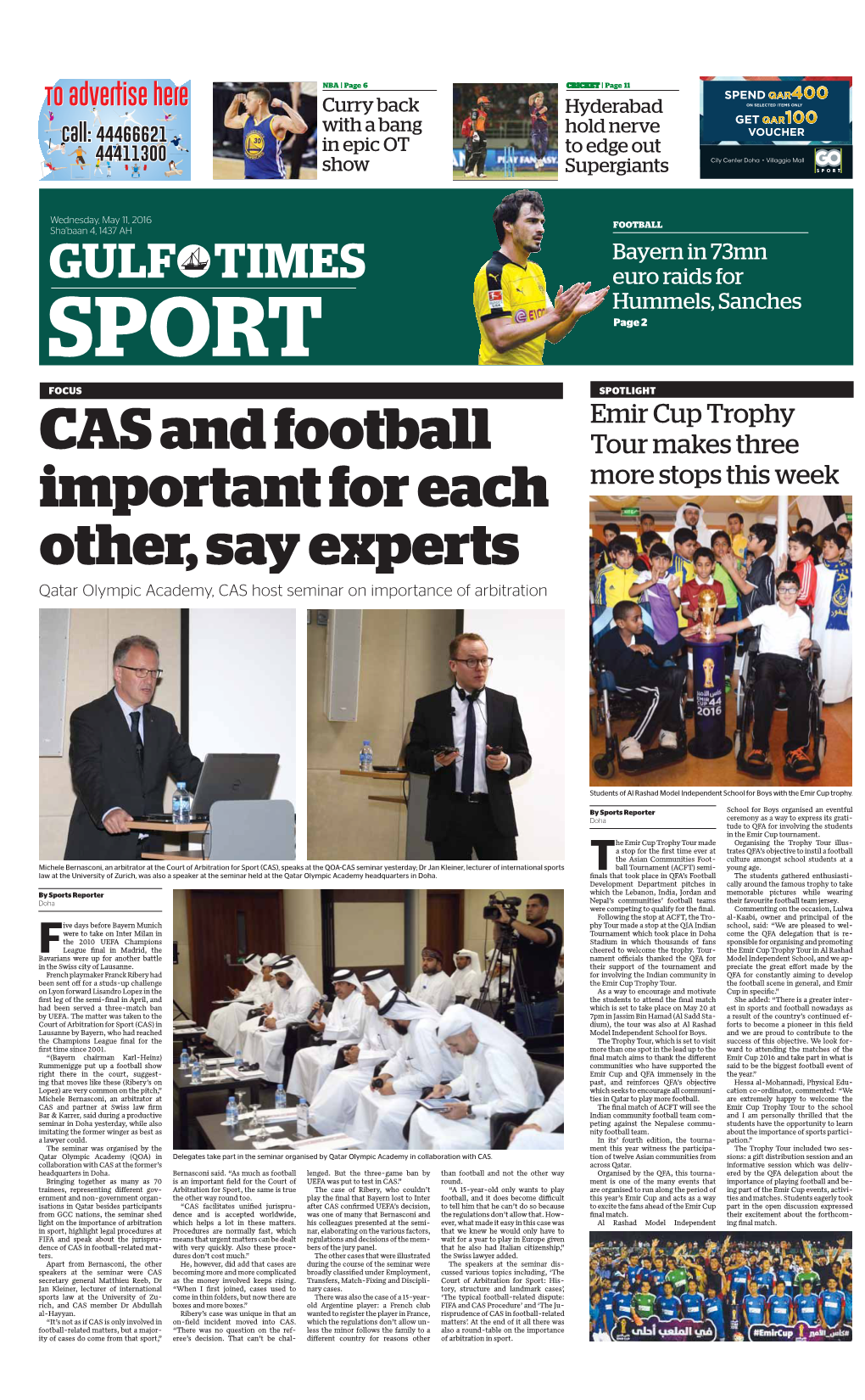 CAS and Football Important for Each Other, Say Experts