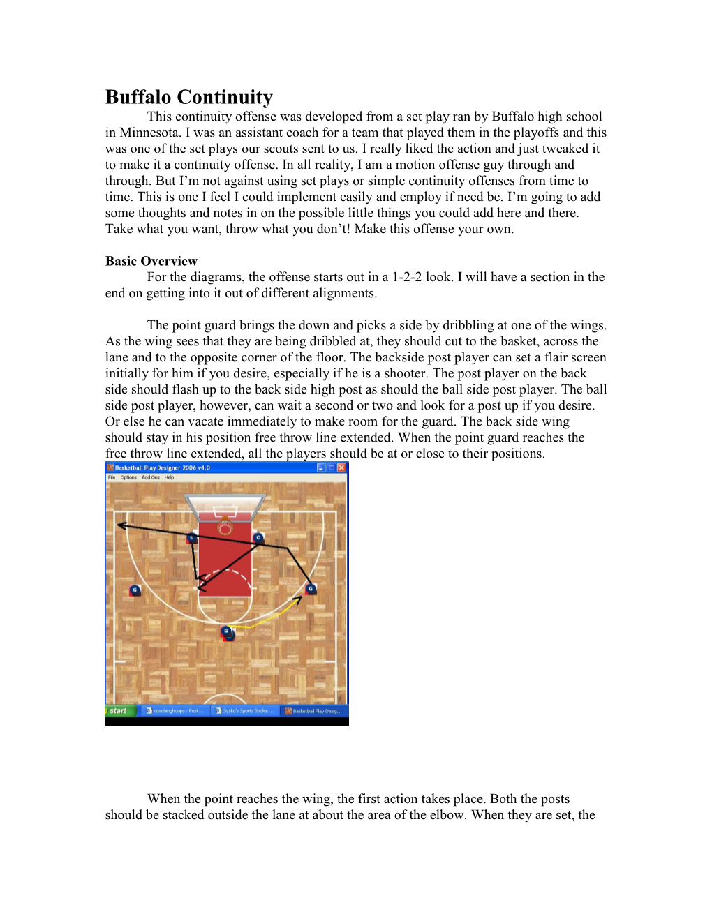 Buffalo Continuity This Continuity Offense Was Developed from a Set Play Ran by Buffalo High School in Minnesota