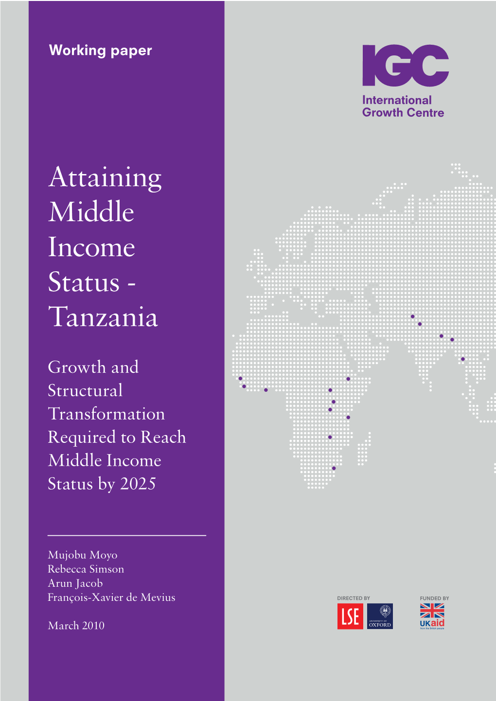 Attaining Middle Income Status - Tanzania