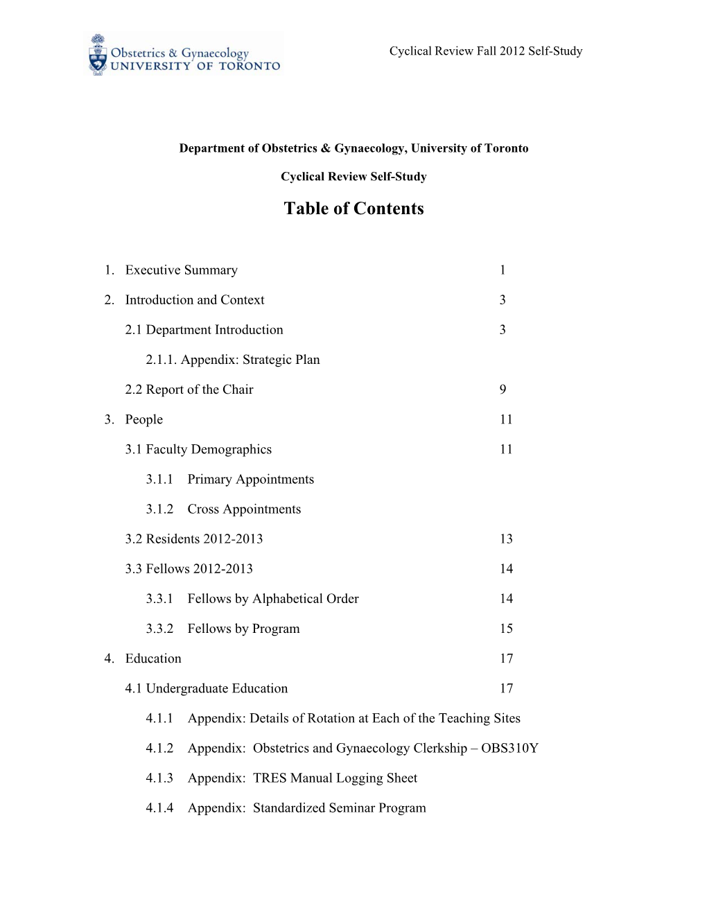 Table of Contents