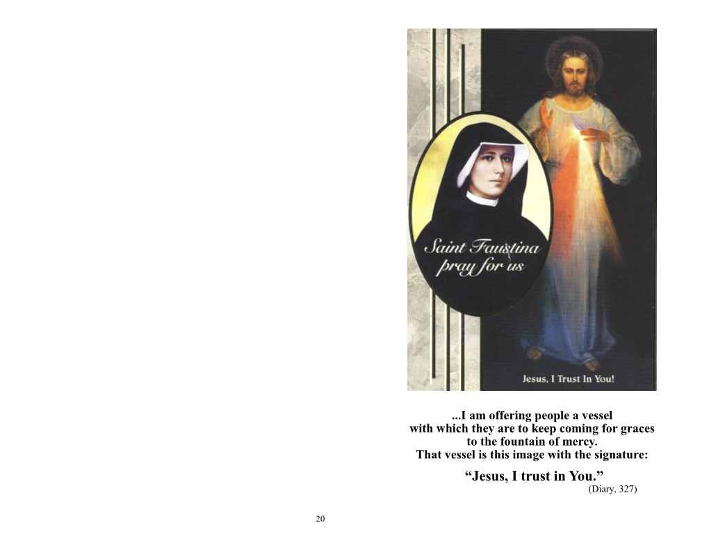 Divine Mercy and Saint Faustina