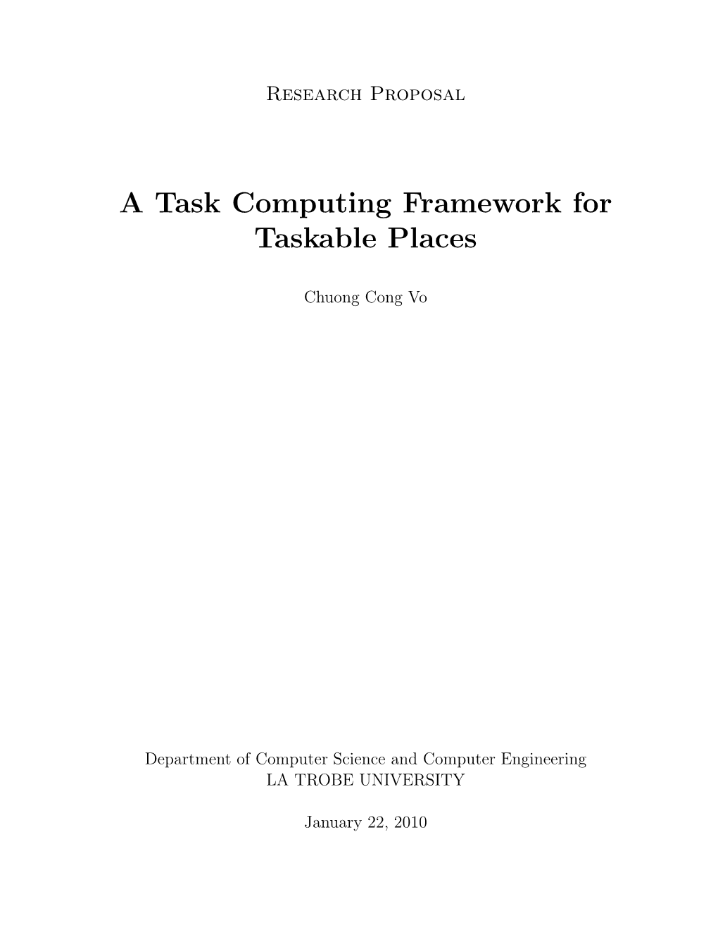 A Task Computing Framework for Taskable Places