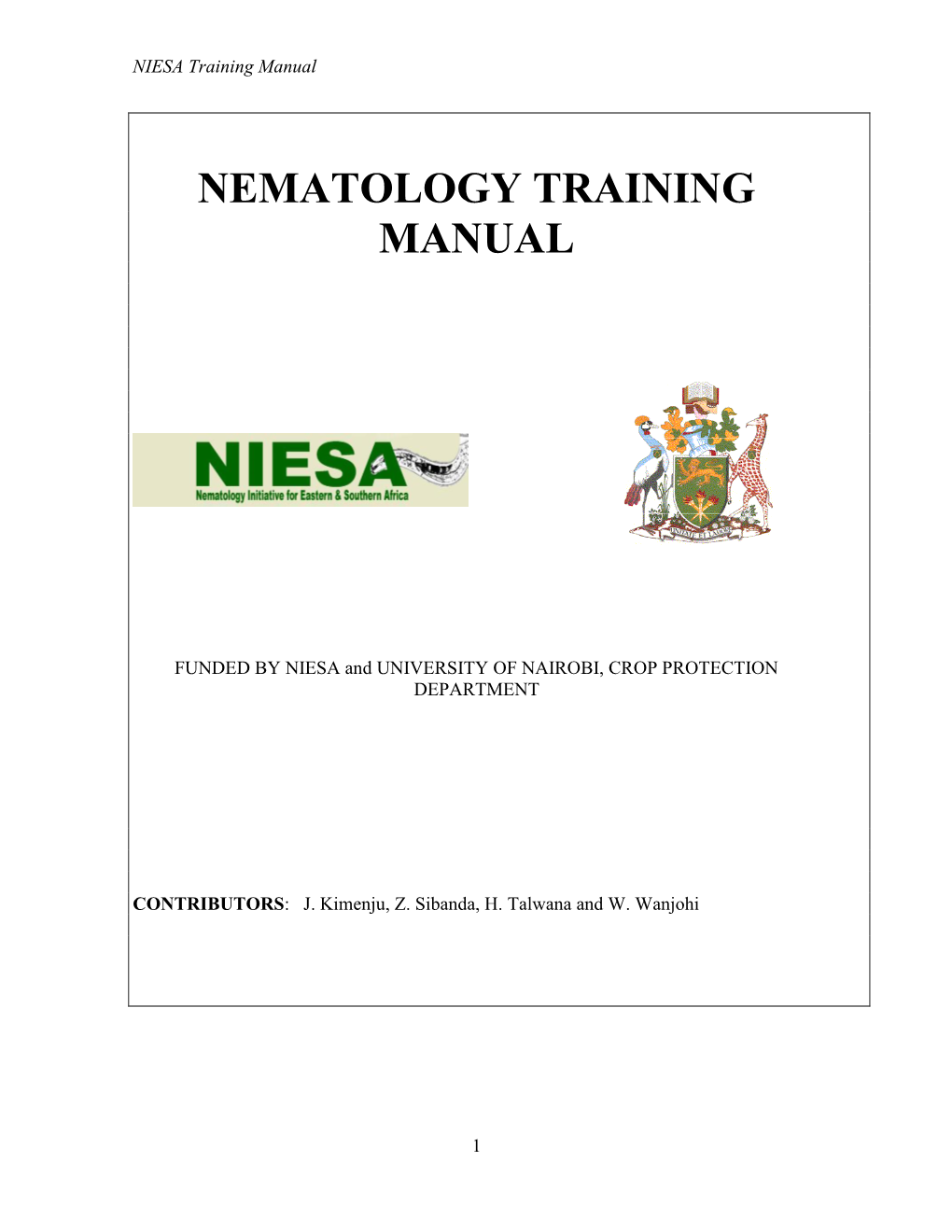 Nematology Training Manual