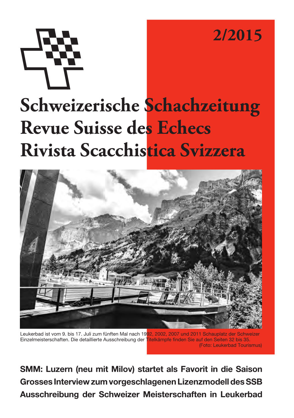 Schweizerische Schachzeitung Revue Suisse Des Echecs Rivista Scacchistica Svizzera