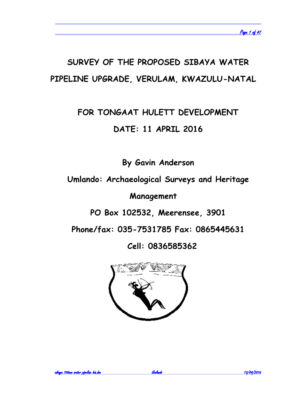 Sibaya 700Mm Water Pipeline Hia.Pdf