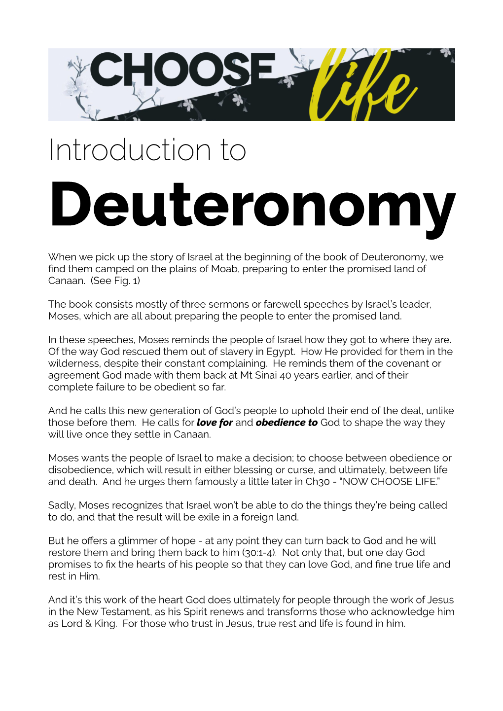 Introduction to Deuteronomy