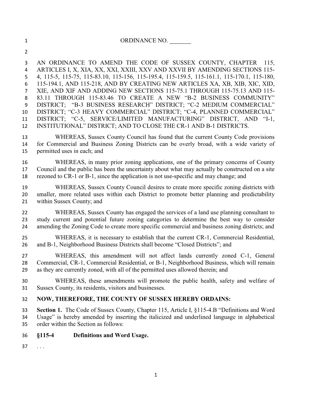 Commercial Zoning Ordinance