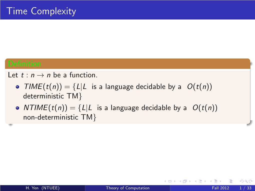 Time Complexity